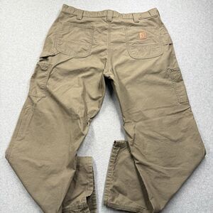 Carhartt Cotton Original Dungaree Fit Straight Leg Workwear Pants Men's 40 Brown